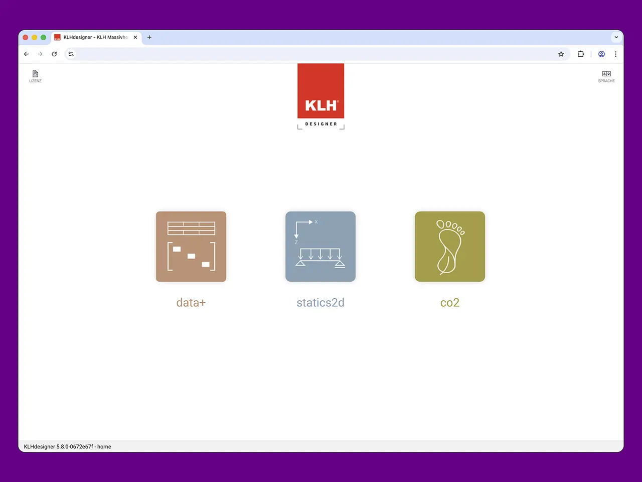 KLHdesigner launcher as platform