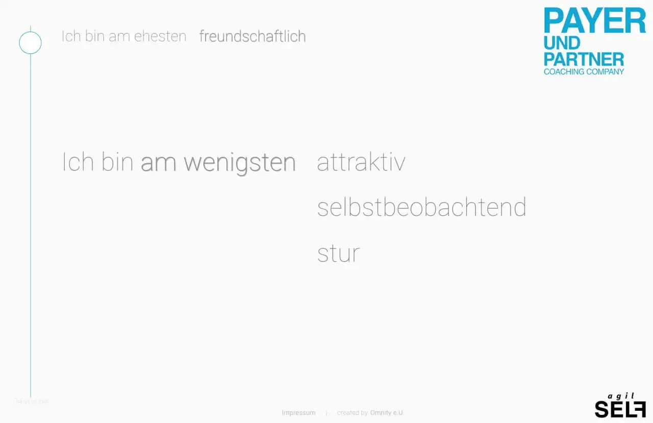 Screenshot of the SELF tool.
