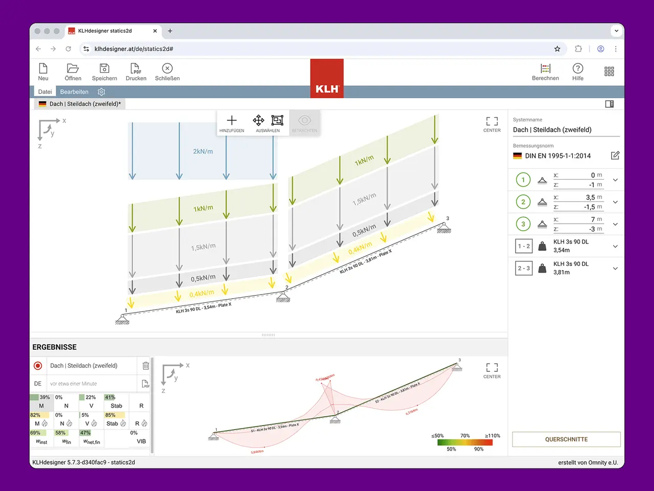 statics2d web app interface