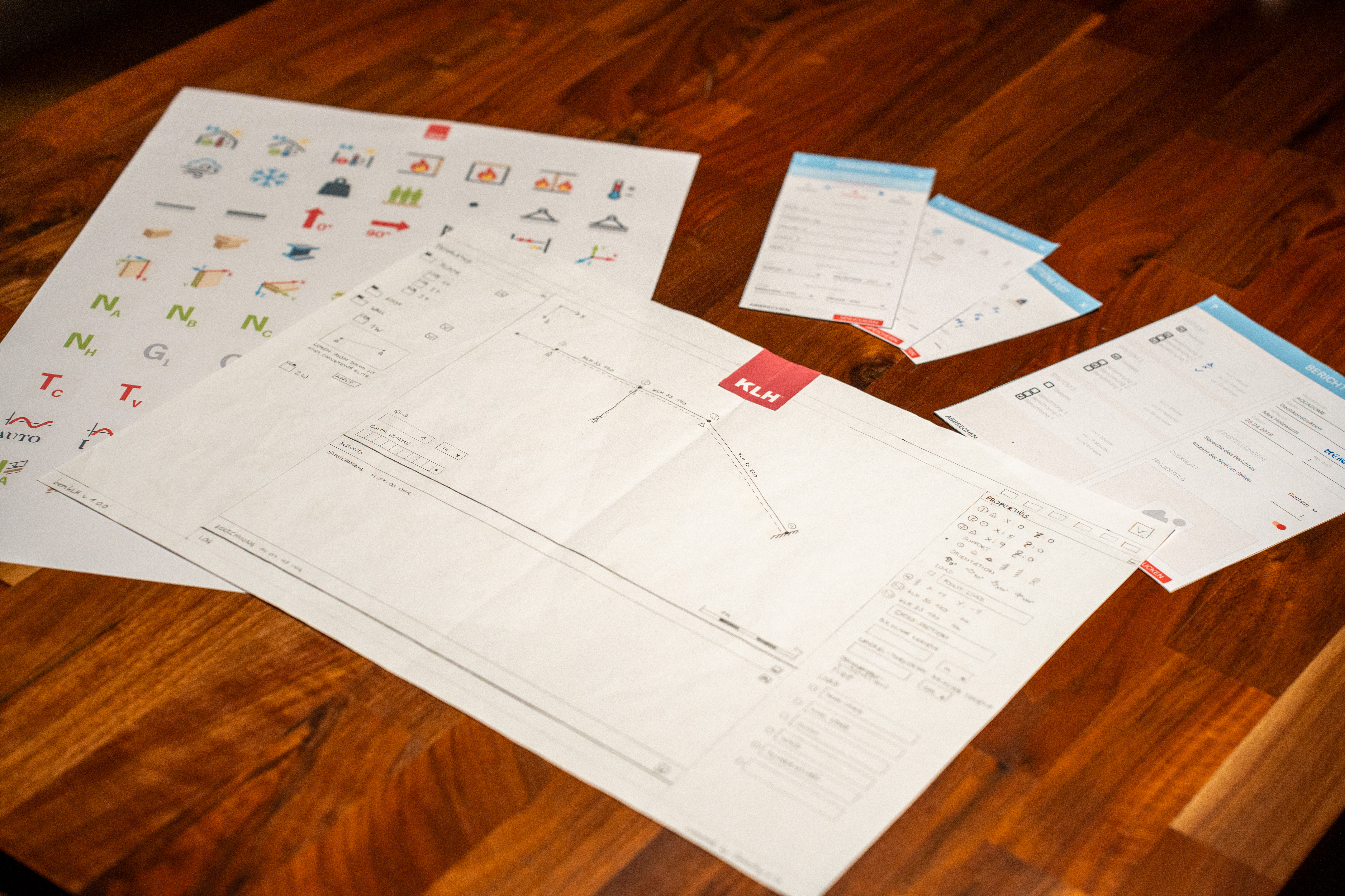 Entwurfsvisualisierung für statics2d auf Papier