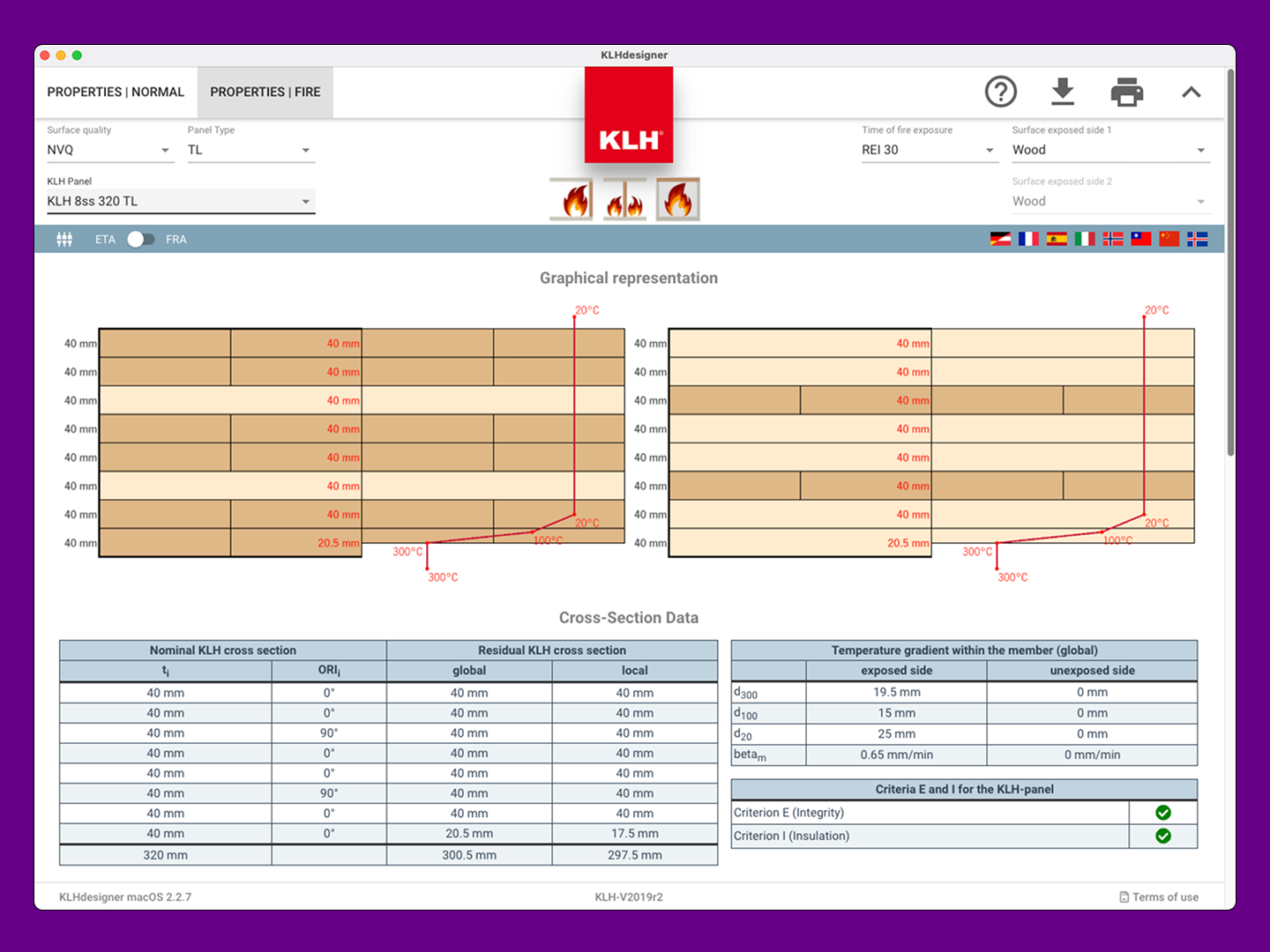 KLHdesigner data+ v1 Oberfläche