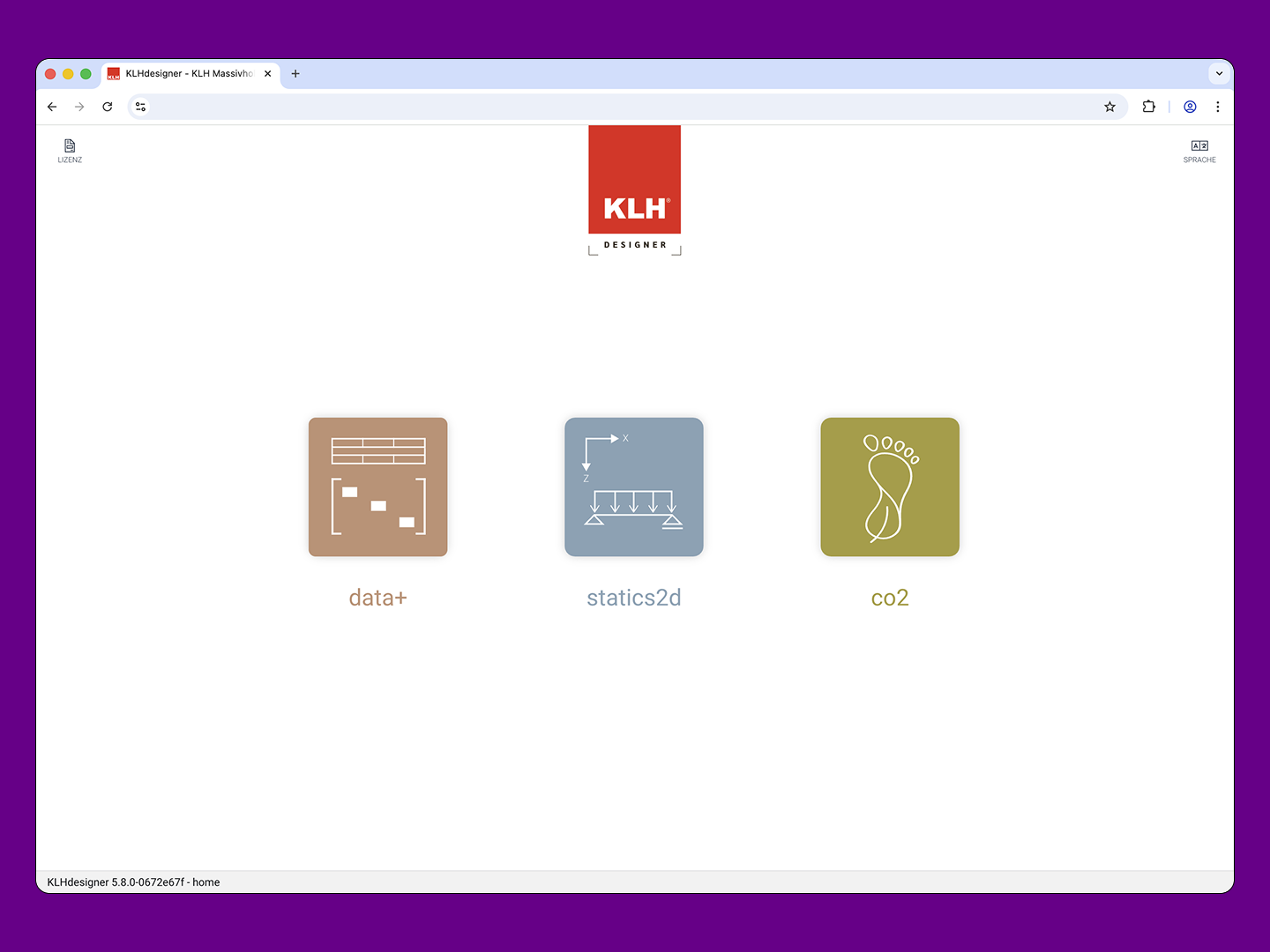KLHdesigner Launcher als Plattform